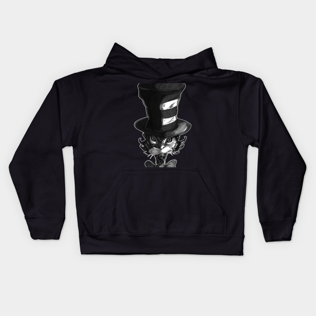 Cat In The Dark Kids Hoodie by SharpGraphix